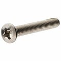 Hillman #1/4-20 x 1 in Phillips Oval Machine Screw, Stainless Steel 0825990